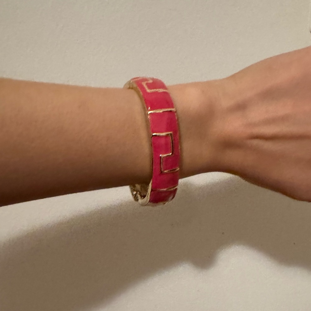 Pink and Gold Geometric Bracelet